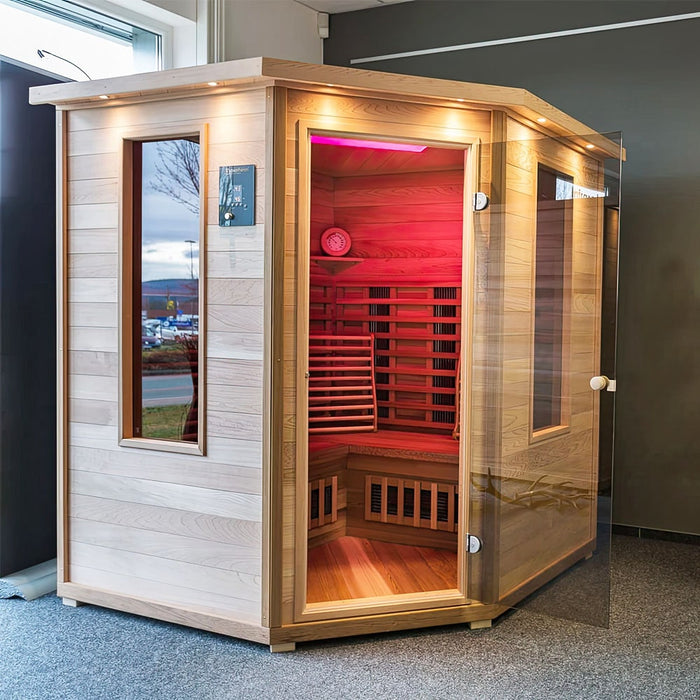 Axotherm Infrarotkabine Lifestyle 160 Infrarotsauna 4 Personen Bausatz Modern