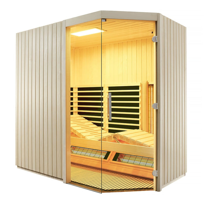 Infraworld Infrarotkabine Trisol Sera 5 Infrarotsauna 4 Personen Bausatz Vollspektrum